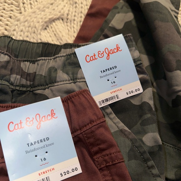 Cat & Jack Boys stretch tapered cargo pants bundle deal ! - Picture 14 of 16